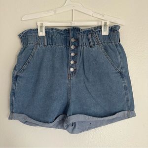 High waisted summer casual jean shorts